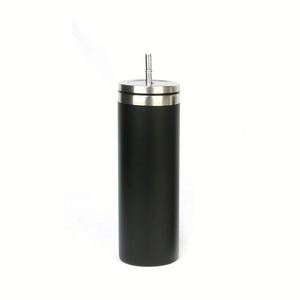Gobelet isotherme anti-déversement en acier inoxydable de 600 ml avec paille à visser droite - Product Image 4