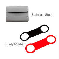 Benutzer definierte elastische Gravur Haustier Tags Silikon Dogtag Edelstahl mit QR-Code