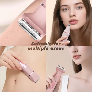 Depiladora Corporal y Facial 6 en 1, Portátil, con LED, USB, IPX7, Segura para la <span class=keywords><strong>Piel</strong></span> <span class=keywords><strong>Sensible</strong></span>, Maquinilla <span class=keywords><strong>de</strong></span> <span class=keywords><strong>Afeitar</strong></span> Eléctrica Profesional para Mujer - Product Image 3