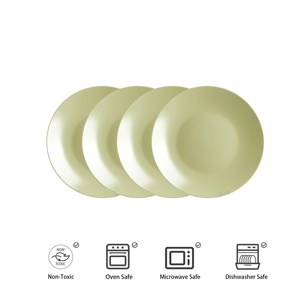 โปรโมชั่นเดือนกันยายน ชุดจานเซรามิกคุณภาพสูง จานเซรามิกรูปทรงกลม ชุดอาหารค่ำเซรามิกราคาประหยัดสำหรับใช้ในบ้าน - Product Image 5