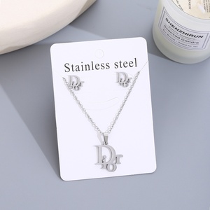 Bông Tuyết Sao Năm Lá Hoa Đơn Giản Titan Thép Trang Sức <span class=keywords><strong>Set</strong></span>, Thép Không Gỉ Phụ Kiện Vòng Cổ Và Bông Tai Bán Buôn - Product Image 2