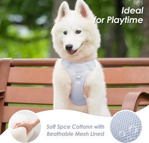 OEM Custom Nylon Dog Harness Set with Waterproof Leash <b>Collar</b> Reflective No Choke Vest Harness for Large Dogs - Product Image 4