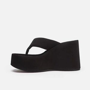 Chaussons élégants pour femmes avec semelle épaisse argentée, tendance, chaussures à talon compensé pour femmes, chaussures décontractées pour l'extérieur - Product Image 2