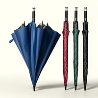 Parapluie de golf moderne semi-automatique à double couche, coupe-vent et imperméable, à ouverture verticale, idéal pour les cadeaux d'affaires