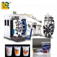 Machine d'impression offset avancée 4 couleurs pour gobelets en papier, avec enregistrement automatique pour motifs personnalisés