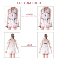 Chaquetas Impermeables Transparentes de Alta Calidad al por Mayor para Hombres y Mujeres, Ideales para Fiestas y Excursiones, 2 Tallas