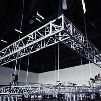 Estructura de Aluminio para Iluminación de Escenarios en Exteriores, Conciertos, Eventos, Bodas, con Techo Curvo y Pantalla LED