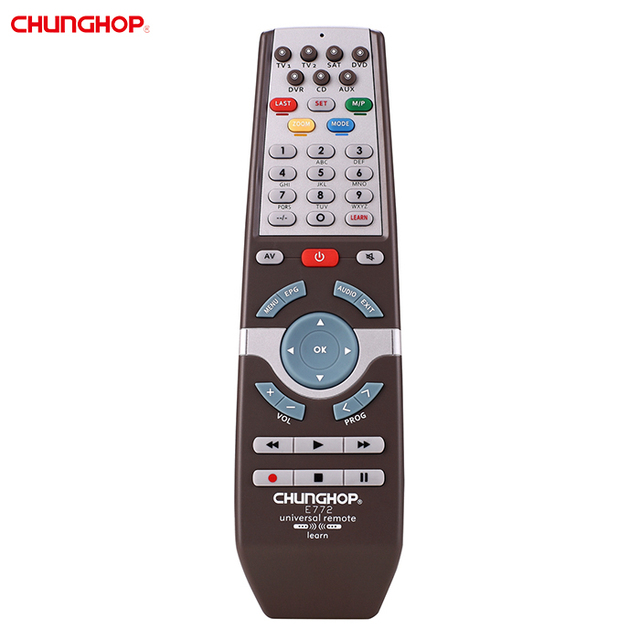 E772 Chunghop 7 Devices Multifunctional Universal Smart Tv Remote Control Dish Tv Remote with Learning