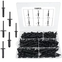 Lot de 150 attaches pour voiture de tailles variées, ensemble mixte, attaches en plastique durables