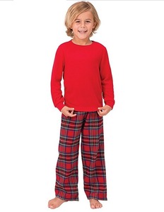 Conjunto de Pijamas Navideños a Juego para Familias, Diseño Personalizado, Cuadros Rojos, Ropa de Dormir POD, Compatible con Dropshipping, Pijamas de Navidad - Product Image 4