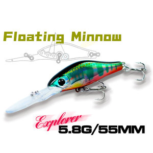 เหยื่อปลอมแบบลอยน้ำ <span class=keywords><strong>Fishdom</strong></span> Long Tongue ขนาด 55 มม. น้ำหนัก 5.8 กรัม สำหรับตกปลาในน้ำจืด - Product Image 2