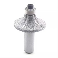Brocas de enrutador de diamante soldadas al vacío OEM personalizables DZ, cortador tipo cono abrasivo para perfil de borde