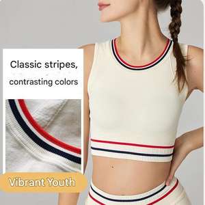 卸売ファッションシームレストップス2pcs快適なテニスセット2in1ショーツゴルフスーツ2層スカートワークアウトセット女性用 - Product Image 3