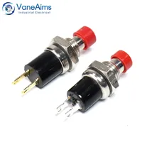 Mini interrupteur à bouton-poussoir à réinitialisation automatique 5 mm 7 mm 10 mm, tête haute, petit plastique, 2 broches, 1NO 1NC, IP65, 3A/125V 1A/250V, électronique rouge