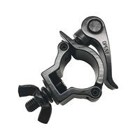 Pince de fixation pour éclairage de scène, capacité de charge 150 lbs, crochet d'éclairage robuste en alliage d'aluminium pour DJ, compatible avec les tuyaux de 1-1/4-1-3/8 pouces (32-35 mm) de diamètre