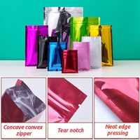 Sacs en aluminium colorés auto-scellants, sacs d'emballage alimentaire en Mylar mat pour le stockage des aliments pour chats et chiens, sacs d'emballage en stock, 100 pièces