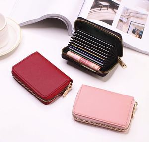 Business Card Holder Wallet Women/men Gray Bank/ID/Credit Card Holder 20 Bits Card Wallet PU Leather Protects <b>Case</b> Coin Purse - Product Image 1