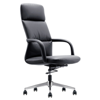 Chaise de bureau ergonomique à dossier haut confortable avec support lombaire en cuir PU, pivotante, de direction, avec repose-pieds