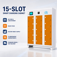 Station de recharge portable 15 cellules avec démarrage par QR et paiement par carte pour campus, parc industriel, chargeur de vélo - Fournisseur chinois