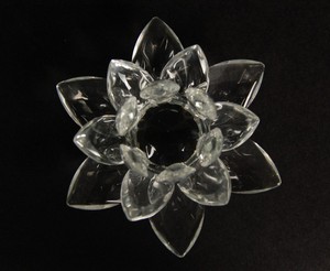 MH-L015 Artificial White Crystal Lotus Flower <strong>Paperweight</strong> - Product Image 3