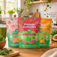 Gomitas Veganas Altas en Proteínas, Bajas en Calorías, a Base de Plantas, Suplemento Masticable, Etiqueta Limpia, Sin GMO, para Fitness, Salud y Estilo de Vida Activo