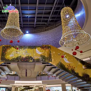 Decoração de Natal com motivo de luz LED decoração de sino 3D