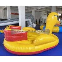 Parc d'attraction aquatique Canard flottant Bateau Piscine gonflable Jeux Jouets Canard Bateau pour enfants et adultes