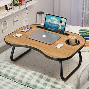 Foldable Bedside Computer Desk 48x35.5x19.5cm Modern Minimalist Style Portable Study <b>Table</b> for Home Bedroom Student Dorm - Product Image 2