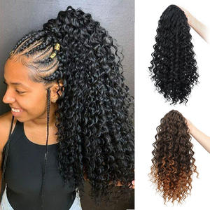 Stock prêt perruque femme petite queue de cheval bouclée haute fibre haute température moelleuse de style vague profonde pour le commerce extérieur transfrontalier - Product Image 1