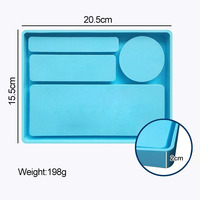 Moule en silicone multifonctionnel pour plateau de maquillage en résine époxy, support à bijoux DIY, moule de moulage en résine, plateau roulant