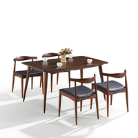 Chaise haute en bois massif avec dossier pour bar et cuisine Tabourets hauts modernes en noyer et meubles de chaise de restaurant