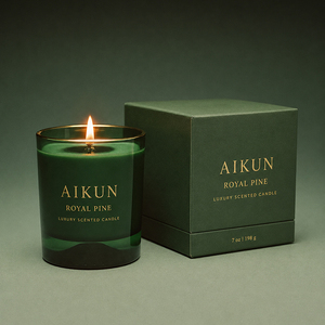 AIKUN Nouvelle Conception Luxe Direct Usine 100% Cire de Soja Faite à la Main Écologique Pot de Bougie Parfumée en Verre pour Emballage Cadeau - Product Image 1
