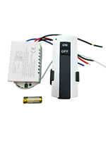 Control Remoto Inalámbrico RF Inteligente de un Canal, 220V 10A, con Rango de 30m-100m, Compatibilidad con Hogar Inteligente IP65 para Interruptor de Luz