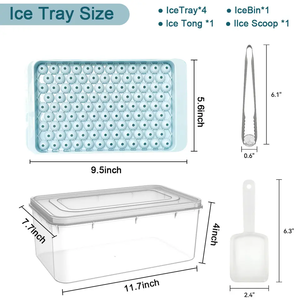 Tái Sử Dụng 104 Lưới Nhựa <span class=keywords><strong>Ice</strong></span> Ball Maker Khuôn <span class=keywords><strong>Ice</strong></span> Khuôn Mẫu Whiskey Vòng <span class=keywords><strong>Ice</strong></span> <span class=keywords><strong>Cubes</strong></span> Khay Với Nắp Cho Whiskey - Product Image 2