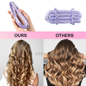 Custom Logo Extended Thin Heatless <strong>Hair</strong> <strong>Curler</strong> Set Satin Heatless Curls Overnight Curling Rod Headband <strong>No</strong> <strong>Heat</strong> <strong>Curler</strong> to Sleep - Product Image 5