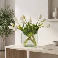 Tulipes artificielles hydratantes au toucher réel, bouquet de fleurs en soie à 5 têtes, tulipes en latex souple pour la décoration de mariage et de table à la maison