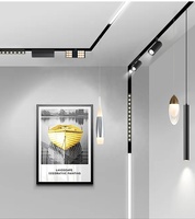 Système d'éclairage linéaire magnétique moderne en alliage d'aluminium pour intérieur, éclairage de plafond LED magnétique à intensité variable, CRI 90 élevé, garantie 5 ans