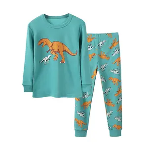 Boy Pyjamas Kids Sleepwear Clothing Sets Cotton Animal Printed 100% Cotton Dinosaur