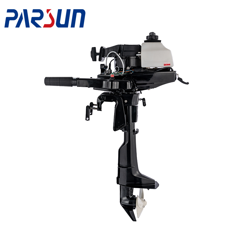 SHIOUCY Moteur Hors-bord 3.6 CV 2 Temps – Rotation 360°, Refroidissement Eau, Allumage CDI, Pour Bateau Pneumatique
