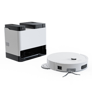 Robot Vacuum Cleaner With Laser Navigation Automatic Dirt Disposal Sweeping Mopping 150 Sqm Coverage Battery Powered White Black - Product Image 1