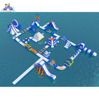 Parc aquatique gonflable commercial, parc aquatique gonflable, parcours d'obstacles aquatiques, équipement de parc aquatique de plage