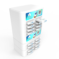 Station de location de batteries externes Y2Power NEO 8A (avec 8 batteries externes) – Distributeur automatique de batteries externes avec code QR rétroéclairé et connectivité 4G IoT