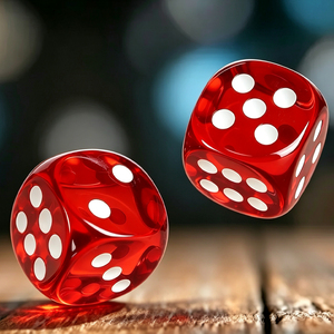 Dés de jeu de société en résine rouge transparente de 18 mm, coins arrondis, points blancs, vente en gros, couleur personnalisée, commande en gros - Product Image 4