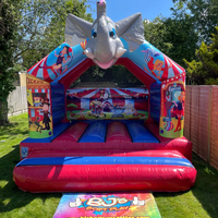 Castillo Inflable Personalizado Songfa con Diseño de Elefante de Dibujos Animados, Casa de Brinco Temática para Fiestas, Alquiler de Castillo Hinchable de PVC