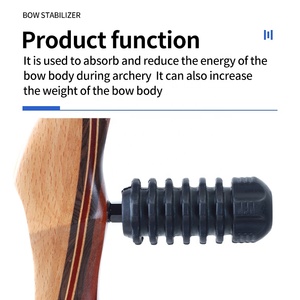 <span class=keywords><strong>Stabilisateur</strong></span> d'arc noir anti-vibration, amortisseur, accessoires de tir à l'arc, <span class=keywords><strong>stabilisateur</strong></span> en caoutchouc pour poignée d'arc composé de chasse - Product Image 3