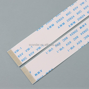 สายแบนแบบยืดหยุ่น SCONDAR Custom AWM 20624 20706 20861 20798 80C 60V VW-1 40 51 พิน FFC ขนาด 0.5 มม. 1.0 มม. สำหรับจอ LCD ทีวี แล็ปท็อป - Product Image 3