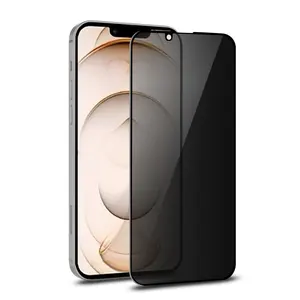 Casing kaca Tempered pelindung layar privasi, casing ponsel kaca Tempered pelindung layar Privasi 2,5d Edge 9H 0.33Mm untuk iPhone 11 12 13 Mini Pro Max