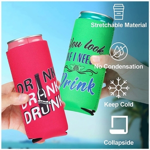 Manchon isotherme en néoprène personnalisable avec logo pour canettes et bouteilles <span class=keywords><strong>de</strong></span> 12 et 16 oz, support <span class=keywords><strong>de</strong></span> canette vierge pour sublimation, manchon pour <span class=keywords><strong>bouteille</strong></span> <span class=keywords><strong>de</strong></span> bière haute, mince et étroite - Product Image 5