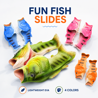 Claquettes TikTok Virales Drôles en EVA à une Sangle, Sandales Fantaisie Dessin Animé, Légères et Confortables pour l'Été et la Plage, Vente en Gros