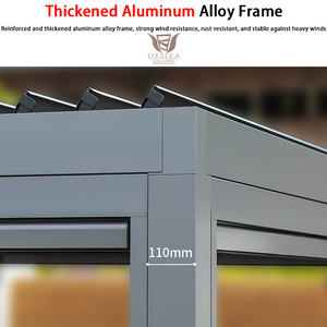 DEMEA Pergola motorisée bioclimatique en aluminium avec toit à persiennes réglable <span class=keywords><strong>Abri</strong></span> solaire extérieur étanche pour patio <span class=keywords><strong>jardin</strong></span> - Product Image 2